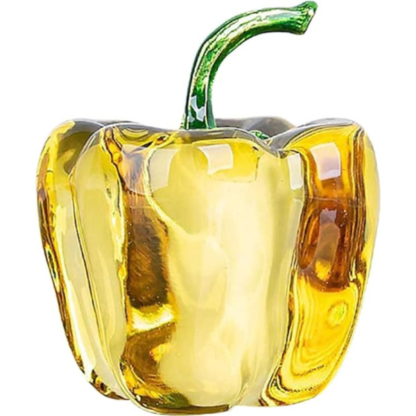 BESPORTBLE Crystal Pepper Figures Sculpture Glass Chili Figure Statue Glass Figure Glass Art Table Decoration Paperweight Office Car Interior Decoration Wedding Christmas Collectible Figures