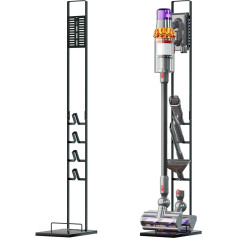 vhbw Vacuum Cleaner Holder Stand Compatible with Dyson V7, V8 Cordless Vacuum Cleaner, Handheld Vacuum Cleaner - Dark Grey