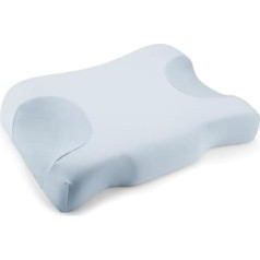 Royalisneeo Beauty Pillow for Back, Stomach and Side Sleepers, Neck and Shoulder Pain Pillow Memory Foam Pillow for Wrinkles and Anti-Ageing, Blue (Standard)