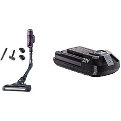 Rowenta RH9638 X-Force Flex 8.60 Allergy Cordless Vacuum Cleaner | Rod and Handheld Vacuum Cleaner | LED Nozzle | Flex Joint | 99.9% Air Filtration | 70 Minutes Running Time | Includes Upholstery and Crevice Nozzle and 2. Battery | Purple/Grey