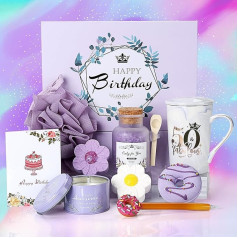 Sovyime 50th Birthday Women Birthday Gift for, 15 oz Coffee Cups Scented Candle Bath Bombs Gift Set, Mother Wife Sister Best Friend 50th Birthday