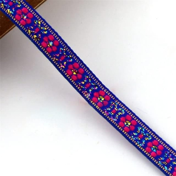 7M/Roll Polyester Ribbon Ethnic Embroidery Lace Fabric for Curtains Home Textiles Embellishments Clothing DIY Decorations 10mm-9