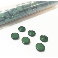 144Pcs/Tube Resin Hemisphere Buttons Clothing Buttons Many Colors and Sizes Plastic Craft Sewing Crafts Button Green (3129, 15mm)