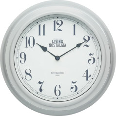 Kitchen Craft 25.5 cm Living Nostalgia Indoor Wall Clock, French Grey