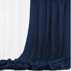 Navy Blue Cheesecloth Decorative Fabric for Table Runner Wedding Arch Valance Soft Thin Draping Fabric DIY Cheesecloth Fabric for Chair Sash Napkins Wedding Decoration - 9.2 m x 90 cm