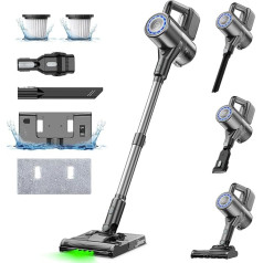 VersLife Cordless Vacuum Cleaner with Mop, S7 Plus 40kPa, Vacuum Cleaner and Scrubber, 2 in 1 Cordless Vacuum Cleaner and Floor Mop with Green Light, Ideal for Any Surface and Pet Hair