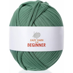 Avocadogrünes grobes Garn zum Häkeln und Stricken – 1 Packung 400 g T-Shirt-Garn für DIY-Projekte, Taschen, Decken, Korb und Heimdekoration