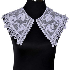 Black Embroidery Lace Neck Collar Embellishment Sewing Applique Border Lace Fabric Dress Accessories Scrapbooking