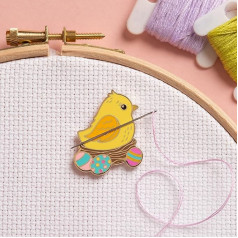 Needle Minder - Chick for Cross Stitch, Sewing, Embroidery and Needlework, Accessories Enamel and Magnet