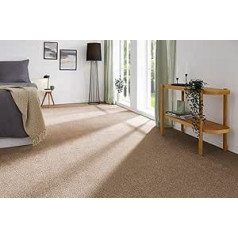 andiamo Izmir Carpet for Living Room and Children's Room - Carpet Sold by the Metre for Laying - Carpet Covering with High Impact Sound Insulation - Soft Carpet 400 x 450 cm Cappucino