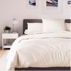 Soleil d'ocre Polycotton Duvet Cover 260 x 240 cm Percale Linen