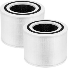 2 x Replacement Filters Compatible with Levoit Core 300/300S/P350, 300-RF HEPA Air Purifier, Pet Care, Odour Eliminator with ARC Formula & Fine Non-Woven Fabric