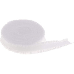 13 mm Pleated Elastic Lace Border Lace Ribbon Cut, White