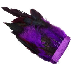 Deko Federn 20 Stück Federn zur Verzierung, 1 Meter Federn, Fransenbesatz, for Bastelarbeiten, Federn, Bänder, DIY, Nähen, Kleidung, Party-Dekorationen Für Hüte, Innendekoration(Purple)