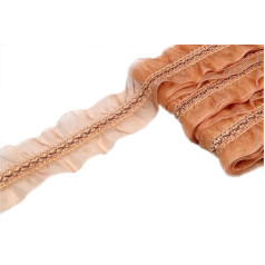 Anevous 11.5 Metres Lace Ribbon Lace Trim, 6 cm Wide Lace Ribbons, Lace Border Decorative Ribbon, Decorative Border Decoration for Sewing for Crafts, Clothing, Gift Wrapping, Wedding Decoration, Brown