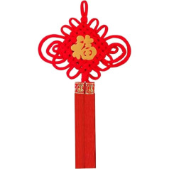 Mond-Neujahrsdekorationen, chinesischer Quastenknoten, Fu-Charakter, handgewebter Neujahrsanhänger, Flanell, chinesischer Knoten, Frühlingsfest, hängende Verzierung for Party, Knoten, hängende Verzier