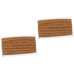 Lurrose 2 Rollen Kleidung Spitzenzubehör Spitzen Outfits Dekoration Kostüme Kleid Bekleidung Kleidungszubehör Kleidung Spitzenband Spitzenbesatz Verschleißfester Besatz DIY