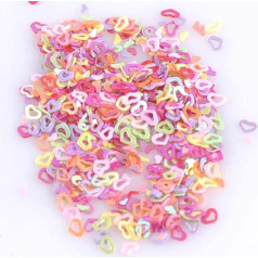 Trimm für Nähen, 50 g gemischte Herz-Pailletten in Herzform, PVC, lose Pailletten for Basteln, Paillette, Nähen, Dekoration, DIY-Zubehör
