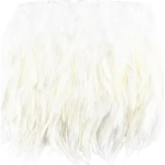 Fasan Federn Trim Feder Trimmen Fransen Federn Fransen Trims Ribbon (Weiß, 1 Meter)