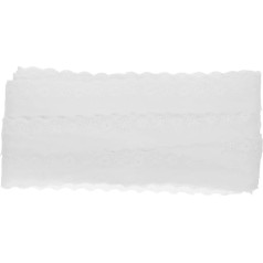 Operitacx Lace Clothing Accessories, Floral Embroidery Decoration, Textiles, Eyelet Trim, Cotton, DIY Craft Ribbon, Sewing, Trim, Embellishment, Ruffle Tape, Shell Trim, Fabric, White