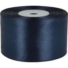 27 m Satin Ribbon, 50 mm, Decorative Ribbon, Gift Wrapping, Colour: Midnight Blue