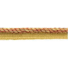 DecoPro Large 10mm Oak Brown, Dark Rust, Artichoke Green, Camel Beige Basic Trim Cord With Sewing Lip|Style# 0038DKL|Color: Ignite - N37|Sold by the Yard (1 Yard = 91cm / 3ft / 36