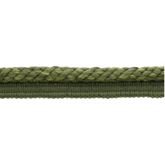 DecoPro Pack of 7.3 Metres of Intricate 10mm Doric Khaki Branch Loden Green Veranda Collection Decorative String with Sewing Lip Style: #0038V Camouflage - VNT16 (7.3 Meters)