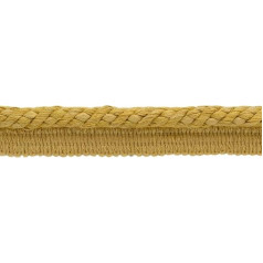 DecoPro Intricate 10mm Coin Gold Antique Gold Veranda Collection Trim Cord With Sewing Lip Style #0038V Colour: Gold - VNT4 (Price Per Metre)