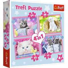 Trefl Puzzle 4in1 smieklīgi kaķi