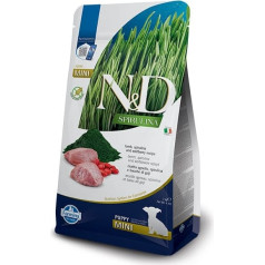 n&d spirulina lamb puppy mini - sausā barība suņiem - 2 kg