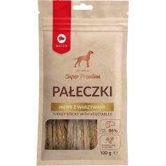 tītara nūjiņas ar dārzeņiem - kārums suņiem - 100 g