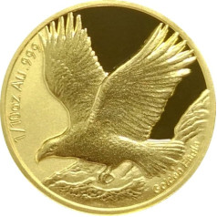 Samoa Golden Eagle Gold Coin 1/10 oz 2025 (3rd) Golden Eagle 999.9 Gold Coin Prooflike