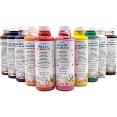 creative malmit Finger Paints Set of 10 Finger Paints Painting Colours School Colours (500 ml)