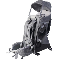 iuscacey Outdoor-Babytrage-Rucksack – Wander-Kindertrage mit faltbarem Design, 5-Punkt-Gurt, Stauraum und Lendenwirbelstütze – Perfekt zum Wandern, Camping und Reisen
