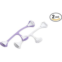 Snappi Nappy Clip for Muslin Nappies, Cloth Nappies, Pack of 2, Size 1 (Small) (White/Purple)
