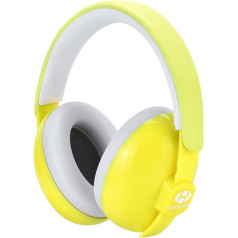 HOCAZOR HZ002 Ear Protection Baby Headphones Noise Protection for 3-24 Months Babies Adjustable Earmuffs Baby for Airplanes, Sleeping, Fireworks, Concert, Cinema (NRR23 dB/SNR28 dB), Yellow