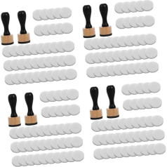 Tofficu 4 Sätze Tragbares Stempelkissen-werkzeug Rattan -aufbewahrungskorb Einweicher Offener Designkorb Aus Rattan Aufkleber Tintenpinsel Mischpinsel Zum Zeichnen Schwamm 2 Stück * 4