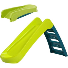 Palplay Junior Foldable Slide for Toddlers and Children from 18 Months + Kids Outdoor Play Equipment. Ideal First Slide for Toddlers and Young Children, Green/Blue