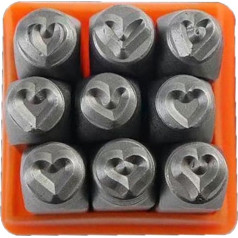 Dcaknri 9 Pieces/Set Metal Stamp 3/6mm Metall Stempel Stempelwerkzeug Für Schmuck Herstellung Von Lederholz Arbeitsprojekt Werkzeug