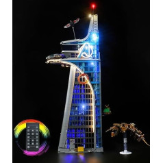 cooldac LED Light Kit Compatible with Lego 76269 Marvel Avengers Tower Set (Lighting Only, No Model), Remote Control Creative Decorative Lights Set Compatible with Lego 76269 Marvel Avengers Tower