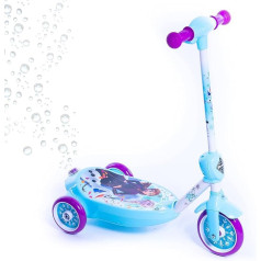 Disney Frozen Bubble Electric Scooter for Children Aged 3-5 Years, 6V Battery Toy Roller for Riding with Bubble Machine and Anna, Elsa & Olaf, Blue