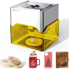 TS1 Mini Laser Engraving Machine, No Installation Required, 3000 mw Laser Engraving Machine, Portable Desktop Engraving Device for Wood, Paper, Leather