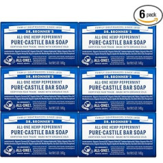 Dr. Bronner's Pure-Castile Soap - Peppermint 5oz (Pack of 6)