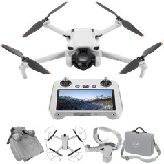 DJI Mini 3 (DJI RC) with Versatile Accessories - Lightweight and Foldable Mini Camera Drone with 4K HDR Video, 38 min Flight Time, Real Vertical Shooting and Intelligent Functions, C0