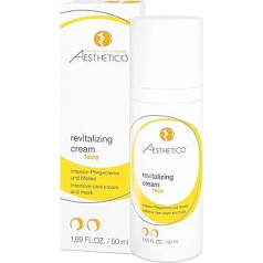 AESTHETICO Revitalizing cream, 50 ml, vitamin cream with cell protection formula, revitalising care for dry, low-moisture skin, also as a mask for face, neck and décolleté, anti-ageing cream