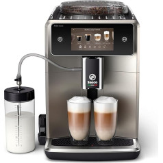 Saeco Xelsis Deluxe Fully Automatic Coffee Machine - WiFi Connectivity, 22 Coffee Specialities, Intuitive 5 Inch Touch Display, 8 User Profiles, Ceramic Grinder, Metal (SM8782/30)