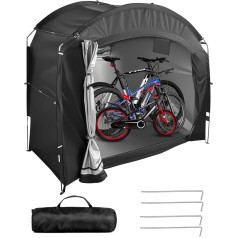 DOKKOME Bicycle Tent Waterproof Bicycle Storage Tent Portable Camping Side Tent Bicycle Garage Device Tent Outdoor Bicycle Cover Garden Tent for Bicycles Motorcycles Garden Tools Lawn Mower Black