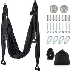 ZELUS Aerial Yoga Hängematte Set Aerial Yoga Stretching Gurt für Reha Pilates Ballett Cheerleading Spagat Gymnastik Hochelastischer Stretching Band