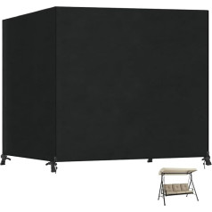 SanGlory Protective Cover Hollywood Swing 3 Seater Tarpaulin for Hollywood Swing Waterproof Cover Hollywood Swing Tarpaulin for Garden Swing 215 x 125 x 170 cm with 2 Zips