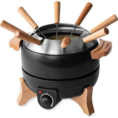Boska Fondue Set Electric Party 2.3 L - Electric Fondue - For Cheese Fondue, Chocolate Fondue, Hotpot, Meat Fondue - Temperature Control - 2.3 Litres - Stainless Steel and Cast Iron - Fondue Device